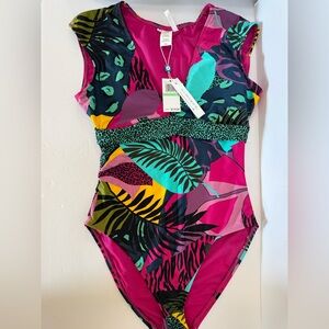 Bleu Rod Beattie Multicolor Tropical One Piece Swimsuit